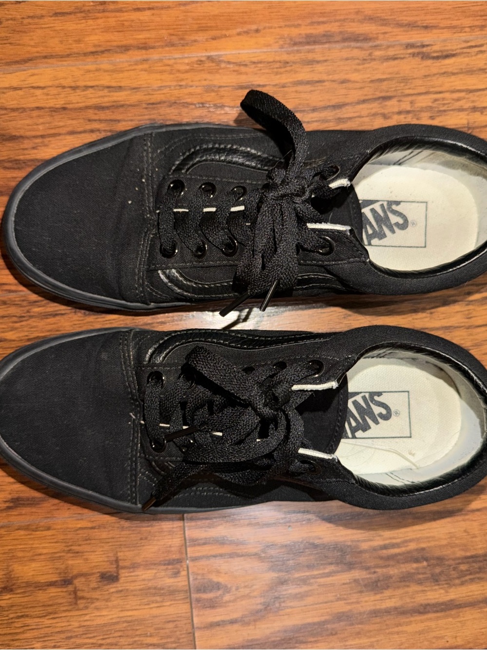 Vans Black Low-Top Canvas Sneakers Lace-Up Skate Shoes
